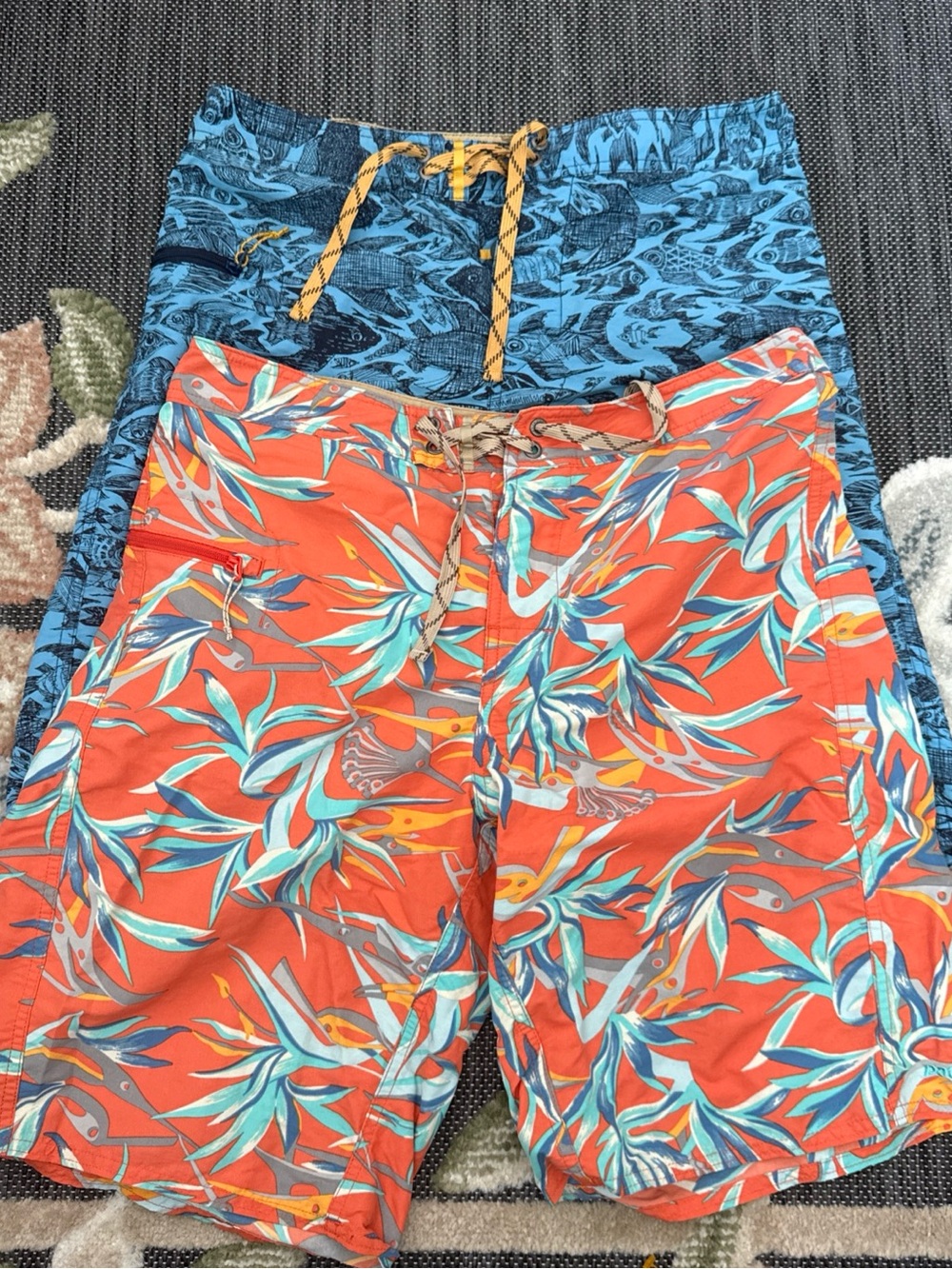 Lot Of 2 Patagonia Mens Size 32 Nylon Board Short Swim Trunks